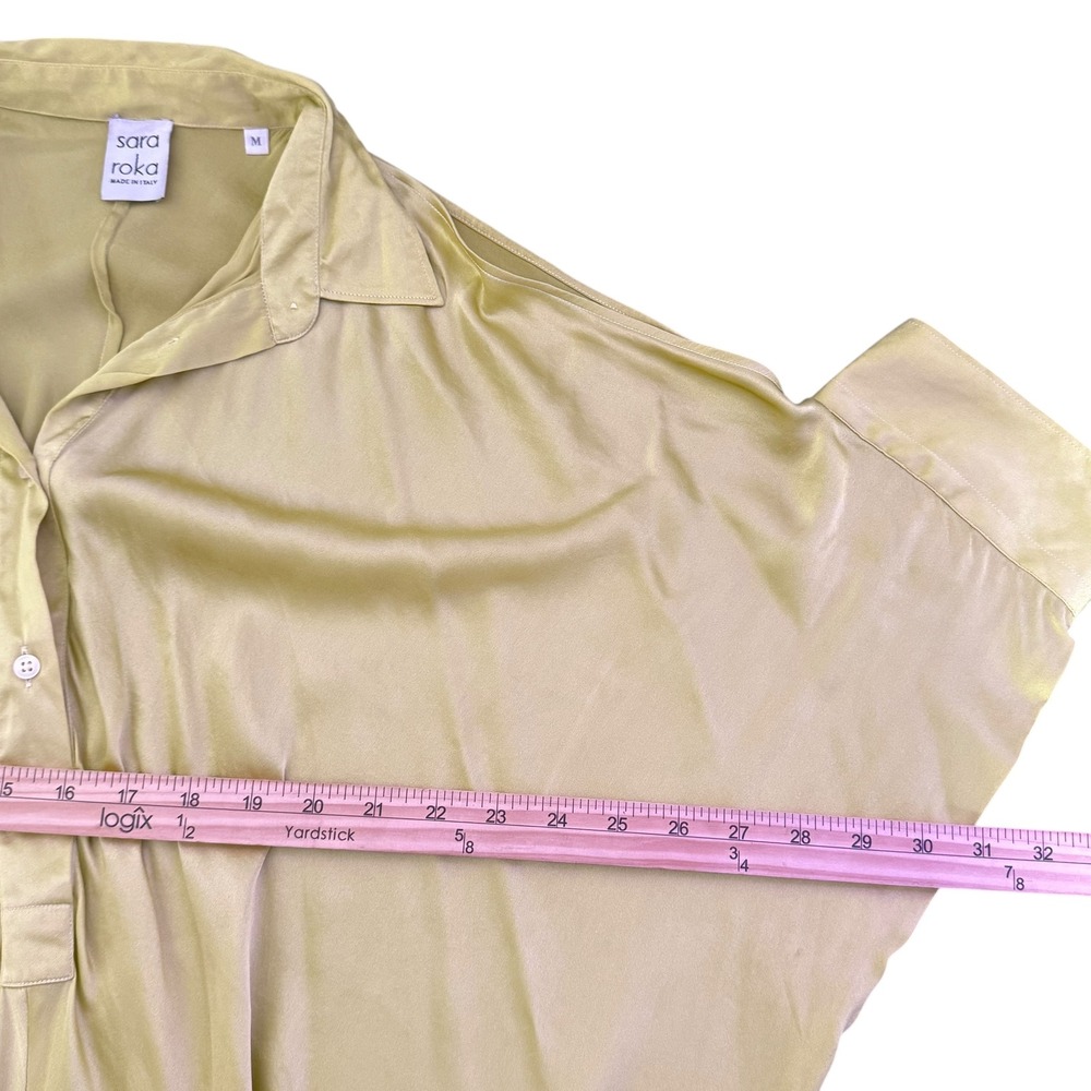 Lola Paredes Lime Green Satin Poncho Dress - Picture 14 of 16